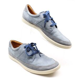 Ecco Mens Size 45 EU 11-11.5 US Collin Nautical Perforated Blue Fashion Sneaker